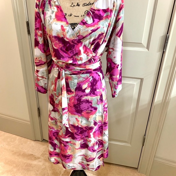 Belted Floral Wrap-Dress - Picture 2 of 2